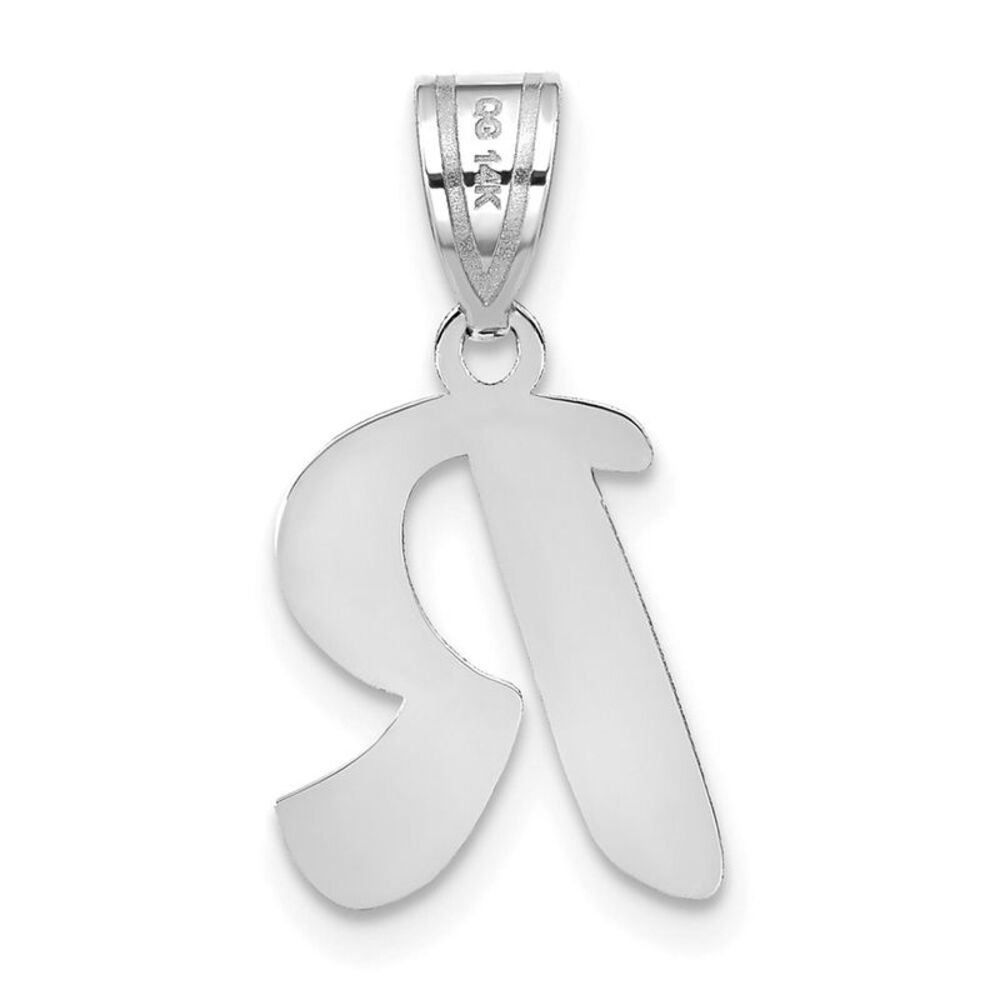 Kazi Luxury 14k White Gold Polished Script Letter… - image 3